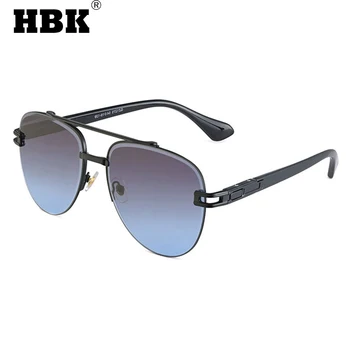 HBK Vintage Nové Kolo Pilot, slnečné Okuliare Muži Ženy Brown Gradient Objektív Vysokej Kvality Zonnebril Jazdy Slnečné Okuliare UV400