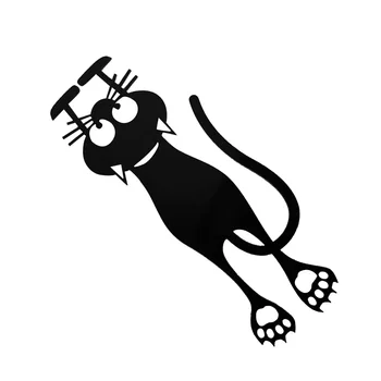 Kreatívne Cartoon Zvierat Záložku Stránky Klipy Značky Black Cat Čítanie známky Darček pre Deti Duté z Knihy marka Darček Písacie potreby