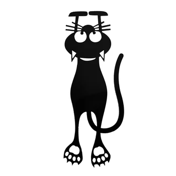 Kreatívne Cartoon Zvierat Záložku Stránky Klipy Značky Black Cat Čítanie známky Darček pre Deti Duté z Knihy marka Darček Písacie potreby