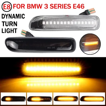 Dynamické LED Blinker Strane Marker Zase Signálneho Svetla na Čítanie Pre BMW Radu 3 E46