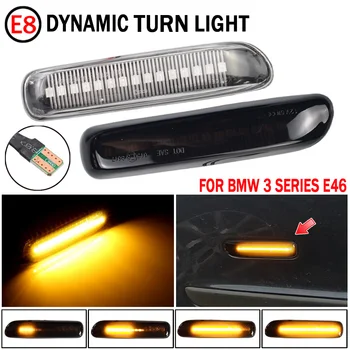 Dynamické LED Blinker Strane Marker Zase Signálneho Svetla na Čítanie Pre BMW Radu 3 E46