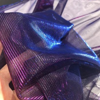 Farebné Laserové Magic Duté Textílie Oka Štruktúry Oka Šaty Farba Zmenu Perspektívy Textílie