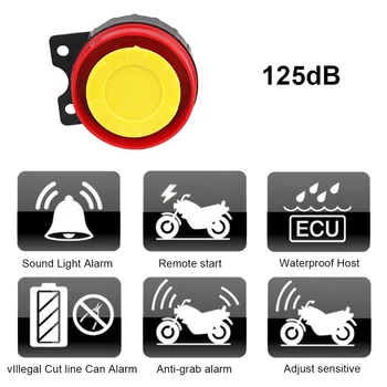 2 Spôsob, Ako Motocyklový Alarm Systém Diaľkové Ovládanie Vibrácií Budíka Na Ochranu Pred Krádežou Moto Kolobežka Motor Bezpečnostný Alarm Naštartovaním