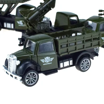 Päť vojenských série recoil zliatiny model raketomet kontroly rakiet auta vojenské model truck hračky