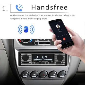 Auto Autoradio Bluetooth Ročníka, Rádio, Bezdrôtové pripojenie MP3 Prehrávač Multimediálnych súborov AUX, USB FM 12V Klasické Stereo Audio Prehrávač, Rádio, Digitálny