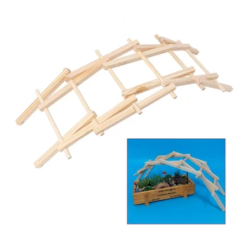 Drevené Tyče Montessori DIY Dreva Bailey Bridge Fyziky Experiment Montáž Modelov Stavebné Súpravy Fyzickej Triedy Rekvizity