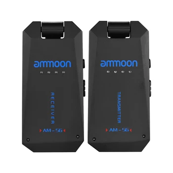 Ammoon AM-5G Bezdrôtový 5.8 G Gitara Systém Nabíjateľná Audio Vysielač a Prijímač ISM Pásmo Vysokej kvality