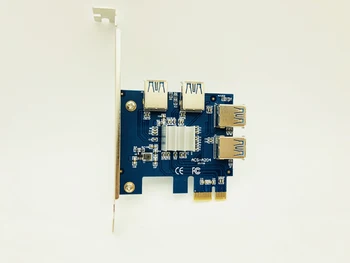 Nová karta PCI-E 1 až 4 PCI Express X1 Stúpačky Karty PCIE 1X až 16X USB3.0 PCI-E Stúpačky Adaptér Converter pre Antminer Bitcoin Banské Banské