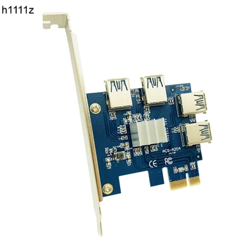 Nová karta PCI-E 1 až 4 PCI Express X1 Stúpačky Karty PCIE 1X až 16X USB3.0 PCI-E Stúpačky Adaptér Converter pre Antminer Bitcoin Banské Banské