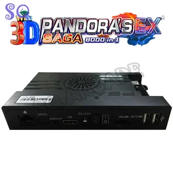 2021 Nové Arcade Pandora Box 3d Saga EX 8000 v 1 hracej Wifi Stiahnuť Viac Arkádovej Hry podporu Uložiť vysoké skóre záznam