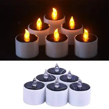 6 Ks Solárnych Sviečky Flameless Svetlá Domov DIY Strán, Svadby, Narodeniny, Dekorácie Atmosfére Sviečok Flameless Svetlá