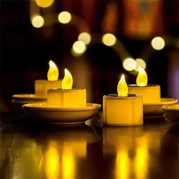 6 Ks Solárnych Sviečky Flameless Svetlá Domov DIY Strán, Svadby, Narodeniny, Dekorácie Atmosfére Sviečok Flameless Svetlá