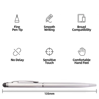 ANKNDO Univerzálne Dotykové Pero 2 v 1 Špáradlo Rotačné Guľôčkové Pero, Pero pre Samsung Huawei Oppo Vivo Kapacitný Perá
