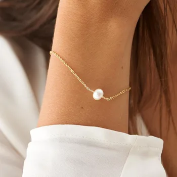 2020 nové sladkovodné perly náramok bohémsky štýl, módne dámy jednoduché šperky factory veľkoobchod