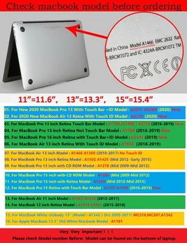 Notebook Prípad Pre Macbook Air 13 A2337 A2179 2020 A2338 M1 Čip Pro 13 12 11 15 A2289 Nový Dotykový Panel pre Mac book Pro 16 A2141 Prípade