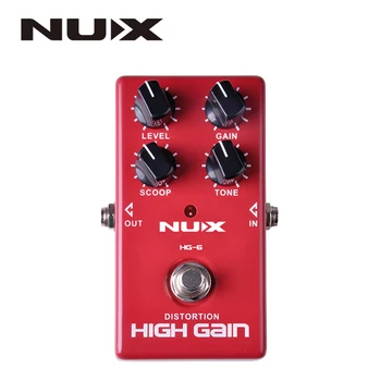 NUX HG-6 High Gain Stompbox Efekt Skreslenia Gitara Účinok Overdrive Pedál Pravda Bapass Hardvéru Swithching Pre Gitarové Časti
