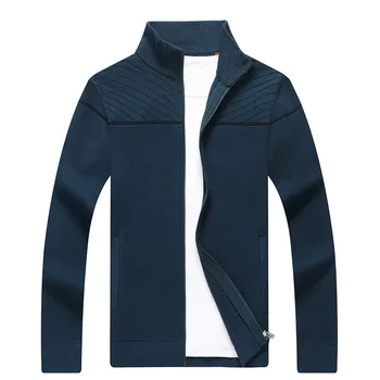 Pánske Knitwear Teplé Sweatercoat bavlna Sveter značky Solid Farba Svetre Vesty Mužov Mužské Oblečenie Bunda na zips, vrchný náter