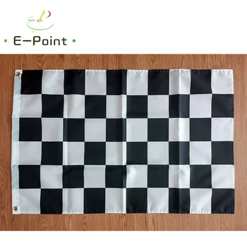 Šachovnicovou Vlajkou Checker Závod Racing 2ft*3 ft (60*90 cm) 3 ft*5 ft (90*150 cm) Veľkosť Vianočné Dekorácie pre Domov Vlajky, Zástavy
