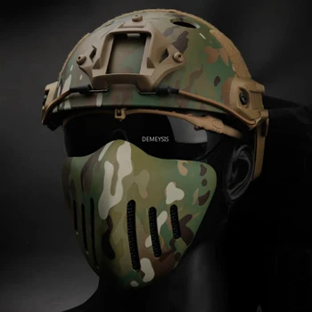 Military Paintball Masky voči nárazom Tactical Combat Streľba Airsoftové Polovicu Tváre Masku Halloween Cosplay CS Masku na Tvár