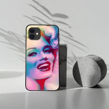 Marilyn Monroe Telefón Prípade Cover obal Pre iphone 5, 5s se 2020 6 6 7 8 12 mini plus X XS XR 11 PRO MAX black Funda Módne Nárazníka