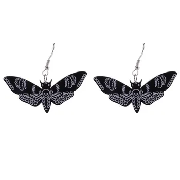 Nový Čierny Motýľ Motýľ Akryl Drop Náušnice pre Ženy Prehnané Hmyzu Visieť Náušnice, Módne Ženskej Strany, Šperky, Darčeky