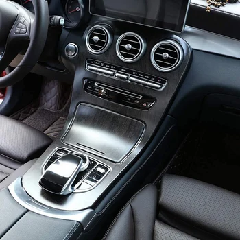 Dubové Drevo Auto Centrálny Ovládací Panel Kryt Dekoratívne Rám pre Mercedes Benz C Trieda W205 GLC-Trieda X253-2018