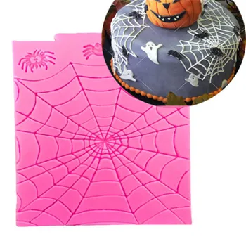 1Pc Vysokej Kvality Halloween pavučina Tvar Silikónové Formy Fondant Čokoládové Cukrovinky Jelly Mydlo Formy na Pečenie Nástroje Cake Dekorácie