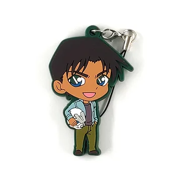 3ks/veľa Detective Conan Anime keychain Jimmy Kudo Kaltou Kiddo Hattori Kazuha Bežal Mouri Gumy popruh/mobilný telefón charms D451