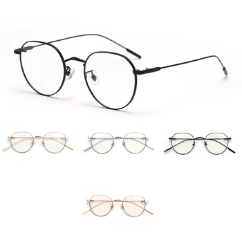 Peekaboo zlaté kovové okuliare pre ženy optické kórejský štýl, vysokú kvalitu male retro okuliare pre mužov jasný objektív narodeninám