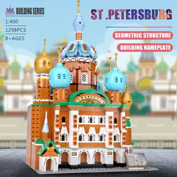 Yeshin 20003 Architektúry ST.Petersburg Hrad Model Stavebné Bloky, Montáž Tehly Deti Vianočné Darčeky Vzdelávacie Hračky