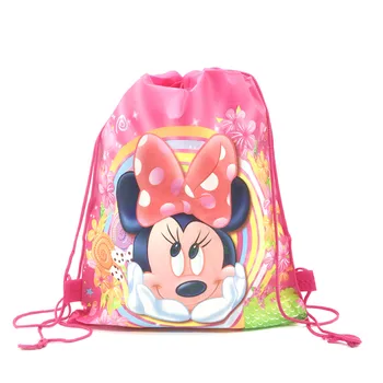 Disney Mickey Minnie Mouse Strany Tašky Pre Deti Narodeniny Netkanej Textílie Batoh Dieťa Cestovať Školské Tašky Dekor Šnúrkou Tašky