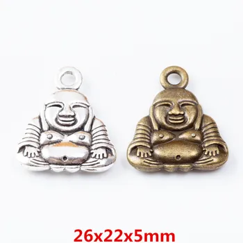 10 ks retro kovové zliatiny zinku Buddha prívesok pre DIY handmade šperkov náhrdelník, takže 7041