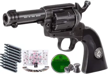 Umarex Legendy Ace-v-Otvor CO2 Pelety Revolver, Zvetrané Auta vzduchu PistolMetal stene doskou
