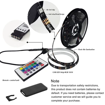 LED Pás RGB Osvetlenie 5050 SMD Flexibilné Pásky Smart APP S 24keys IR ovládanie 1/2/3/4/5m TV Ploche Podsvietenie Displeja Diódou Pásky