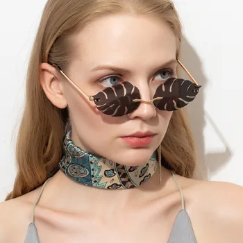 2020 Módne slnečné Okuliare bez obrúčok Ženy Vintage Mraky Strapec Steampunk slnečné Okuliare Mužov Frameless Punk Okuliare Odtiene UV400 Oculos