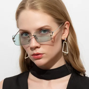 2020 Módne slnečné Okuliare bez obrúčok Ženy Vintage Mraky Strapec Steampunk slnečné Okuliare Mužov Frameless Punk Okuliare Odtiene UV400 Oculos