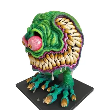 Živica Monster Socha Horor Veľké Ústa Monster, Remesiel Halloween Ornament na Trávniku Dvore Home Party Dekorácie