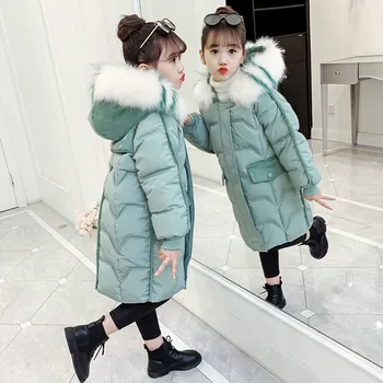 Zimná Bunda 2020 Dievčatá, Deti Hrubé Čalúnená Coats Dlhé Zimné Bundy Oblečenie HPY015