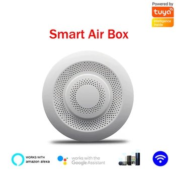 Tuya ZIGBEE Wifi Smart Air Box Formaldehyd VOC emisií Oxidu Uhličitého Teploty Vlhkosti Snímač Automatizácie Alarm Detektor Nastavený