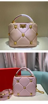 2021 nové luxusné veľké značky žena vrece vedro vrece veľké nit diamond ramenný messenger malé námestie taška z ovčej reťazca taška