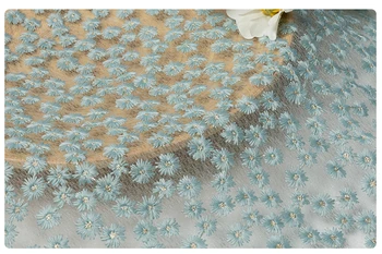 150 cm x 50 cm Malý Daisy tehla kameň oka výšivky pavučina DIY textílie, čipky na šaty okenné záclony Svadobné šaty