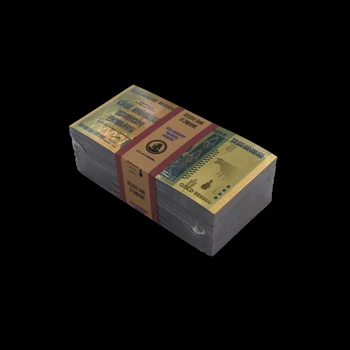 1200pcs Zimbabwe Sto Biliónov Dolár, Zlato, Bankovky, Vodoznak a 120 Certifikáty s Drevený Box na Darček