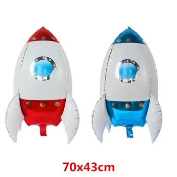 Nové 3D Astronaut Rocket hasičské Chlapčenské Obľúbenú Hračku, Fóliový Balón Narodeniny a Deň Detí vernisáž Dekoratívne Gule