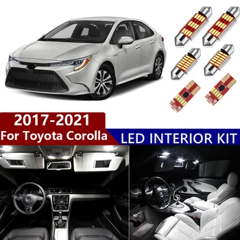 12pcs Pre Toyota Corolla 2017 2018 2019 2020 2021 Interiérové Led Svetla Kit Canbus Dome Mapu špz čitáreň Led Žiarovky