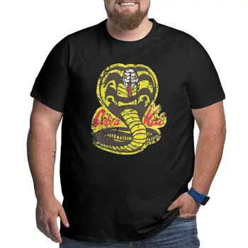Cobra Kai T-Shirt Mužov Karate Kid Bavlna Veľké Vysoký Tričko Krátky Rukáv T Košele Plus Veľkosť Veľká Veľkosť 4XL 5XL 6XL Oblečenie