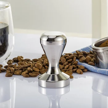 Pevná Nerezová Oceľ 49 mm 51mm 58mm Kávy Tamper Plochým dnom, Káva Kladivo Prášok Espresso Coffee Bean Mlyn Stlačte Príslušenstvo