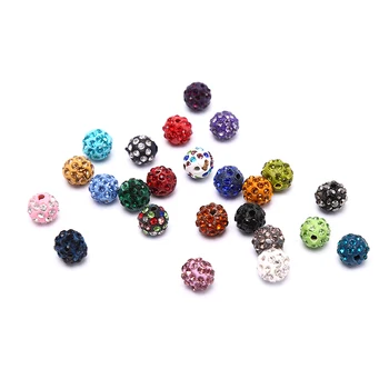 19 Farby 10pcs Crystal Hliny Spevnené Crystal Perličiek Hliny Micro Pave Drahokamu Loptu Korálky DIY Pre Šperky Robiť