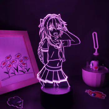 Osud Apocrypha Astolfo Anime Obrázok 3D Led Žiarovky RGB Neon Nočné Osvetlenie, Darčeky Pre Priateľa Farebné Manga Spálňa Stôl Dekorácie