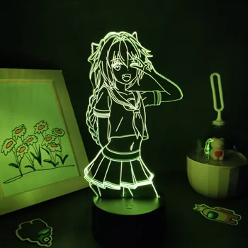 Osud Apocrypha Astolfo Anime Obrázok 3D Led Žiarovky RGB Neon Nočné Osvetlenie, Darčeky Pre Priateľa Farebné Manga Spálňa Stôl Dekorácie