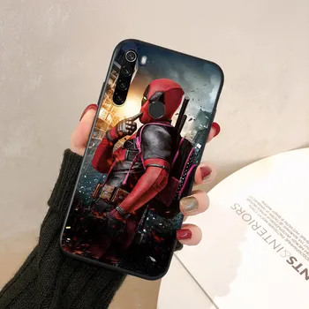 Silikónové Krytie Marvel Hrdinu Deadpool Pre Xiao Redmi Poznámka 10 10 9 9C 9S Pro Max 9T 8T 8 7 6 5 Pro 5A 4X 4 Telefón Prípade